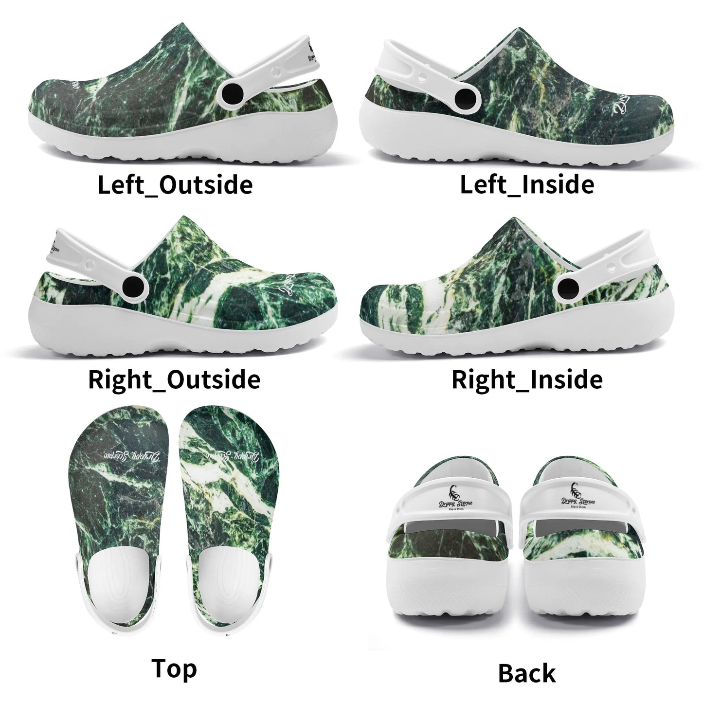 Green Storm Croc Sandals