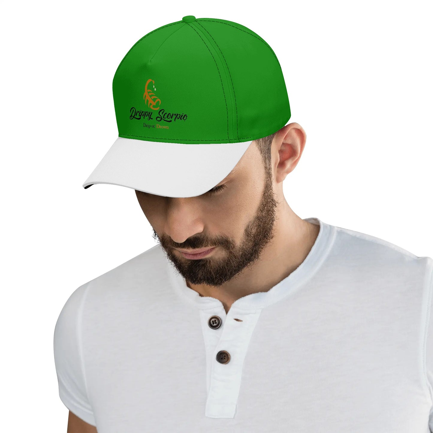Green/Orange Drip or Drown Baseball Cap
