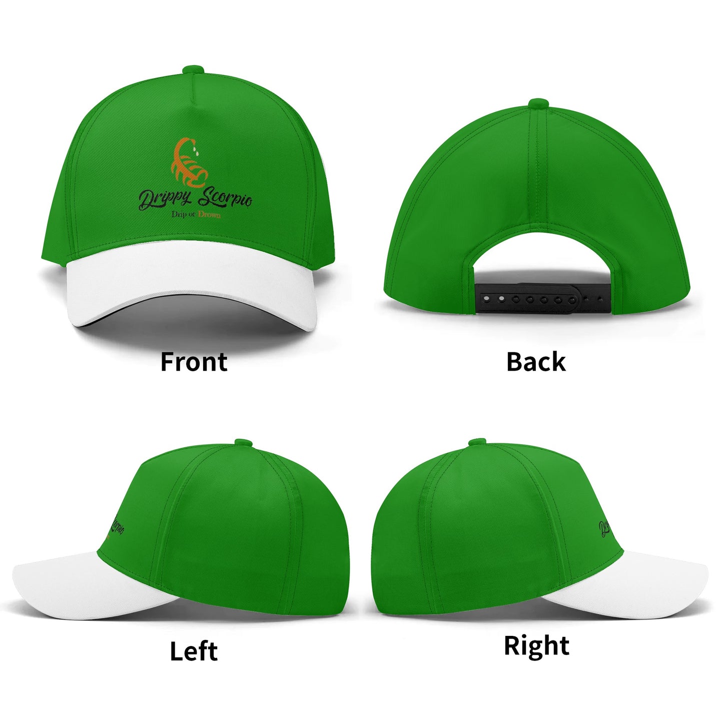 Green/Orange Drip or Drown Baseball Cap