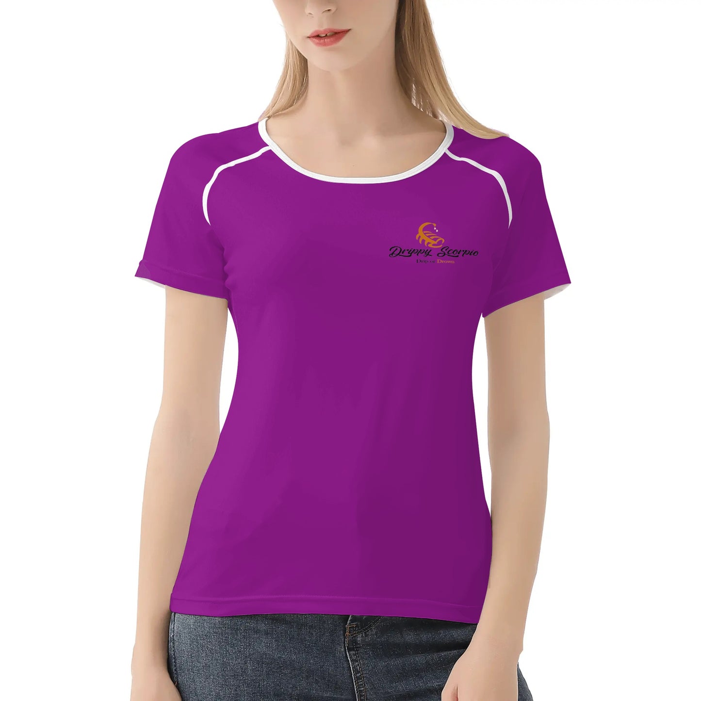 Purple Womens Drip or Drown T shirt
