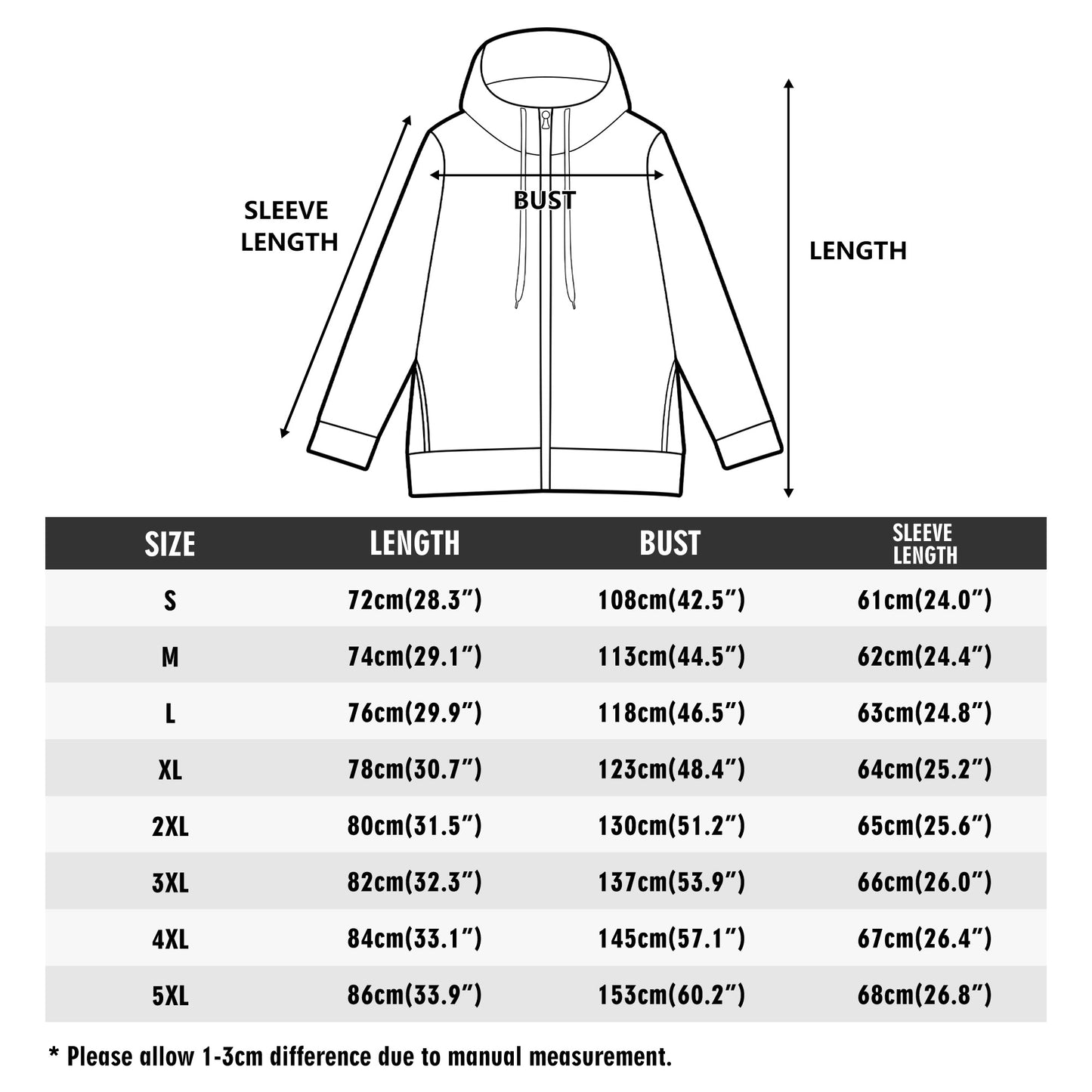 Rainbow Ombre Turtleneck Hoodie Streetwear
