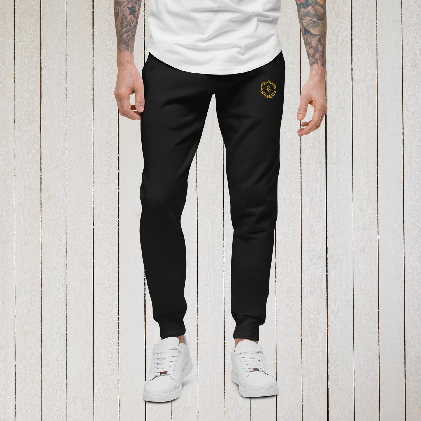 Drippy Gold Embroidered Sweatpants