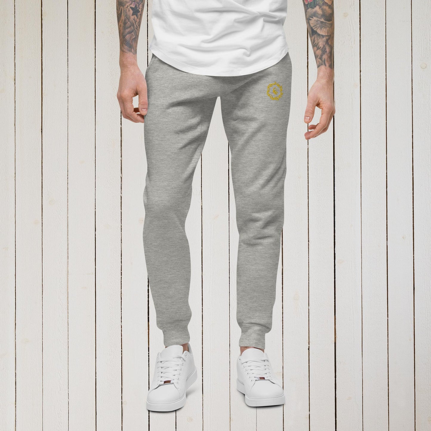 Drippy Gold Embroidered Sweatpants