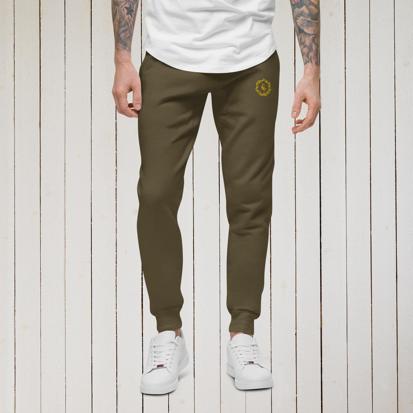 Drippy Gold Embroidered Sweatpants