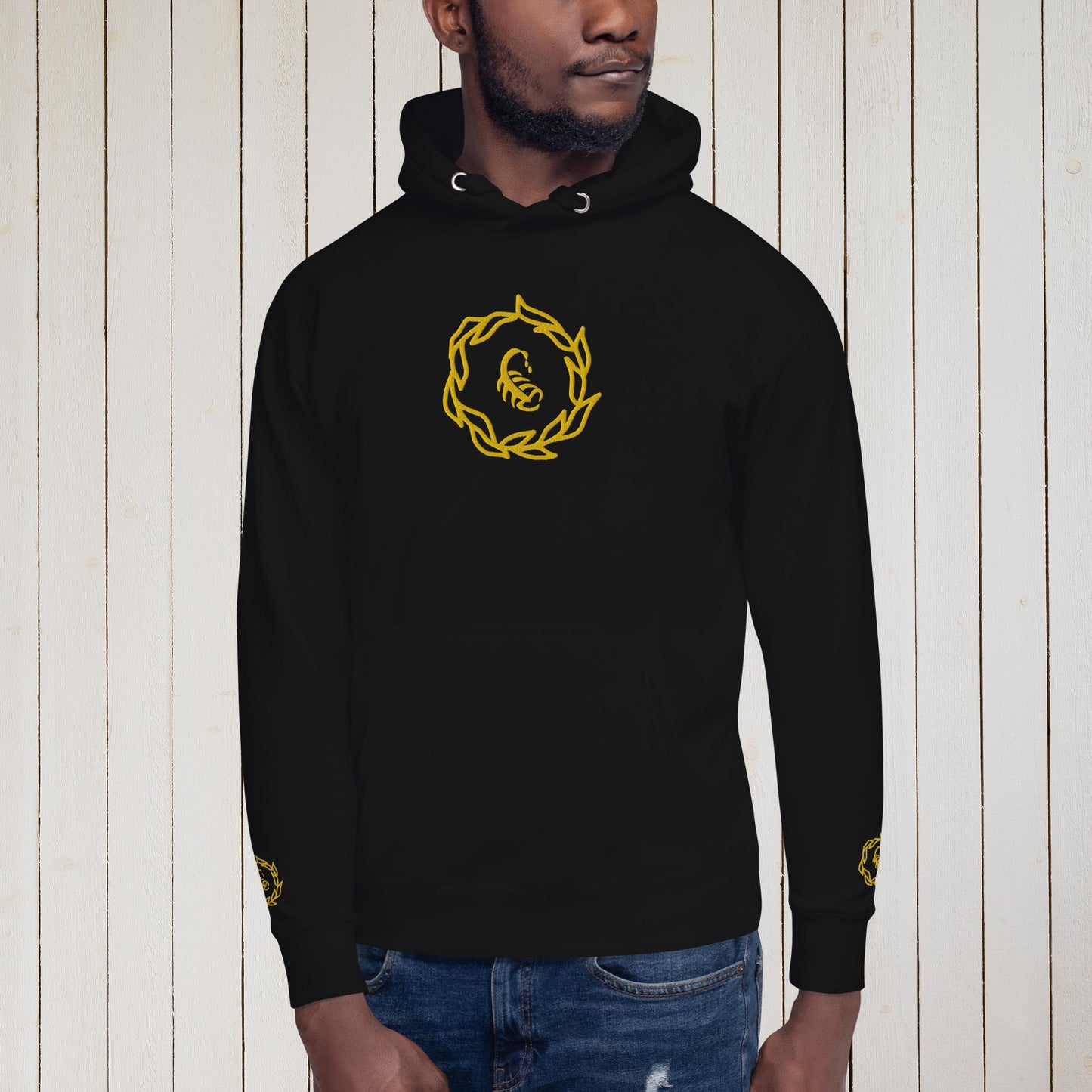 Drippy Gold Embroidered Hoodie