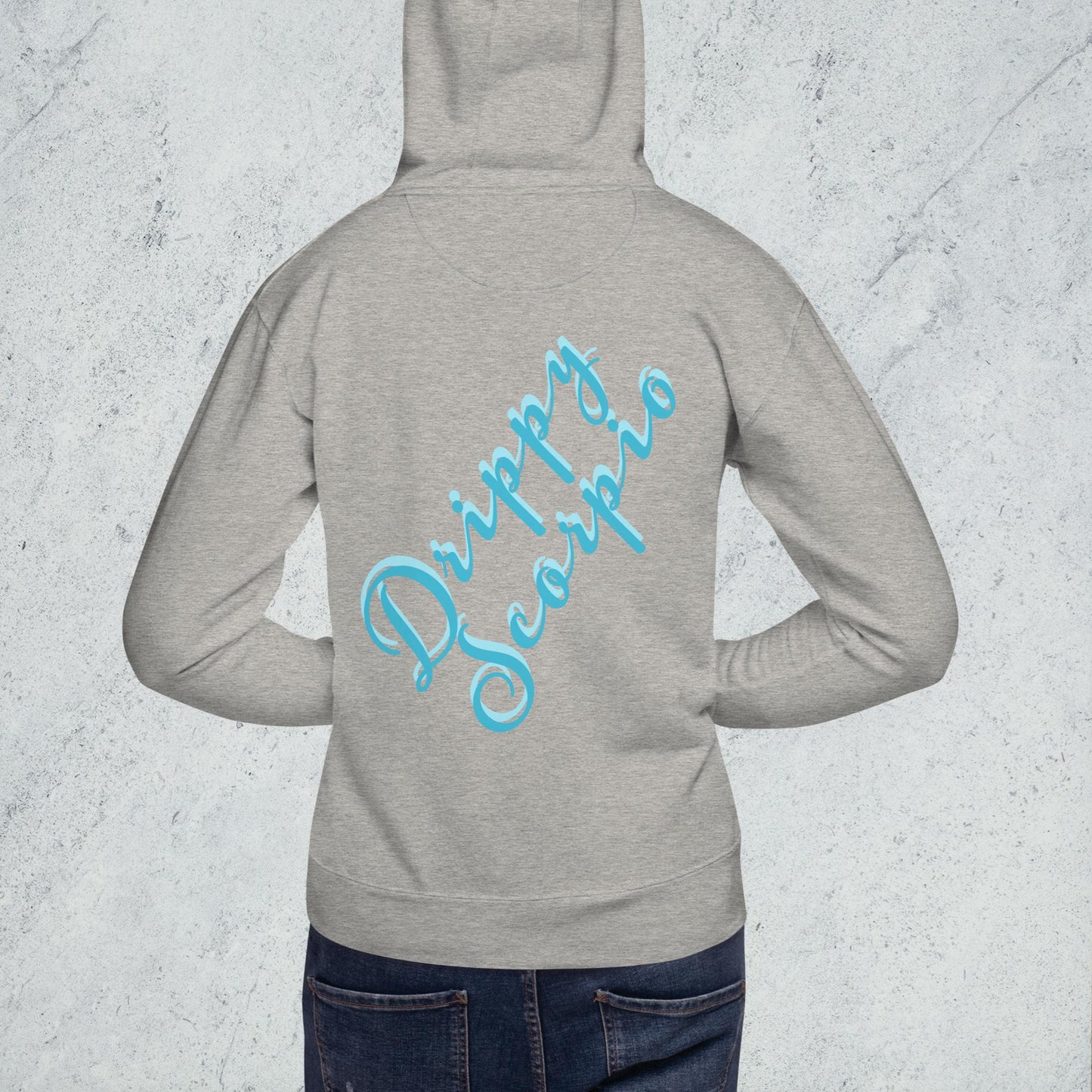 Drippy Blue Embroidered Hoodie