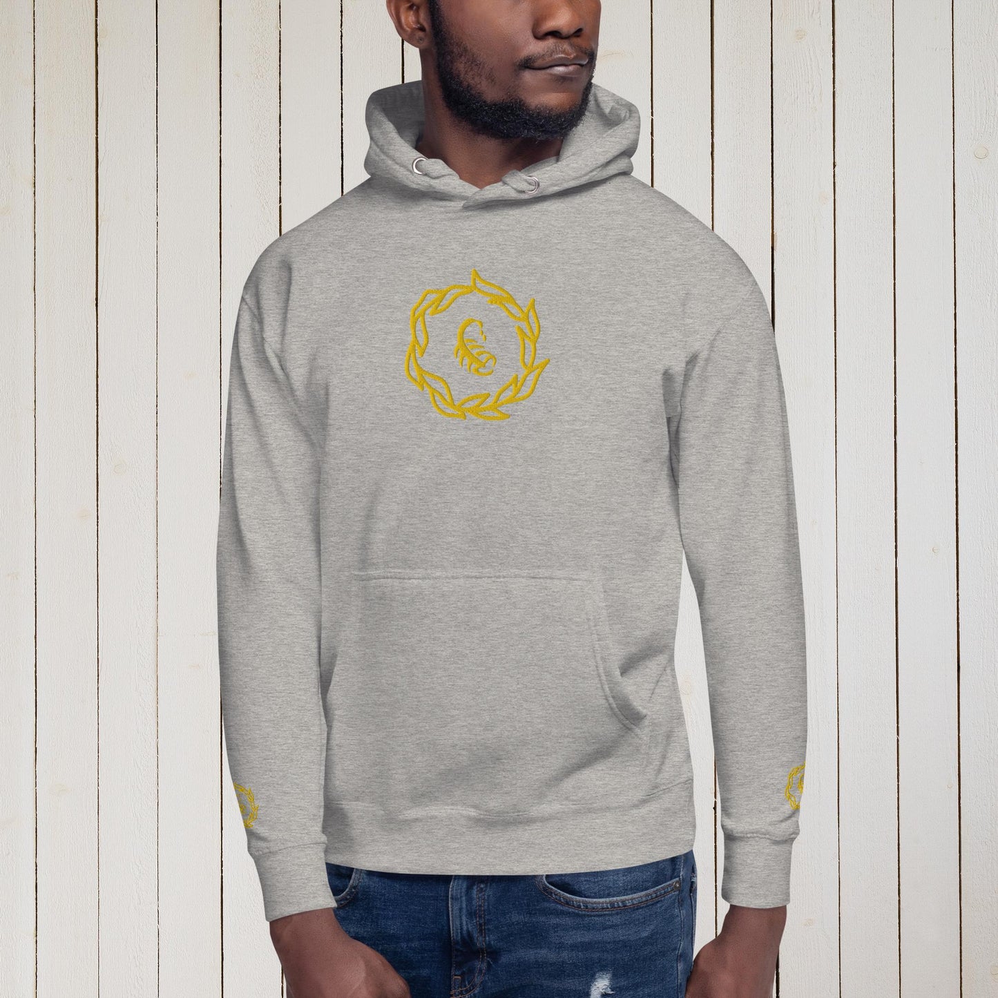 Drippy Gold Embroidered Hoodie
