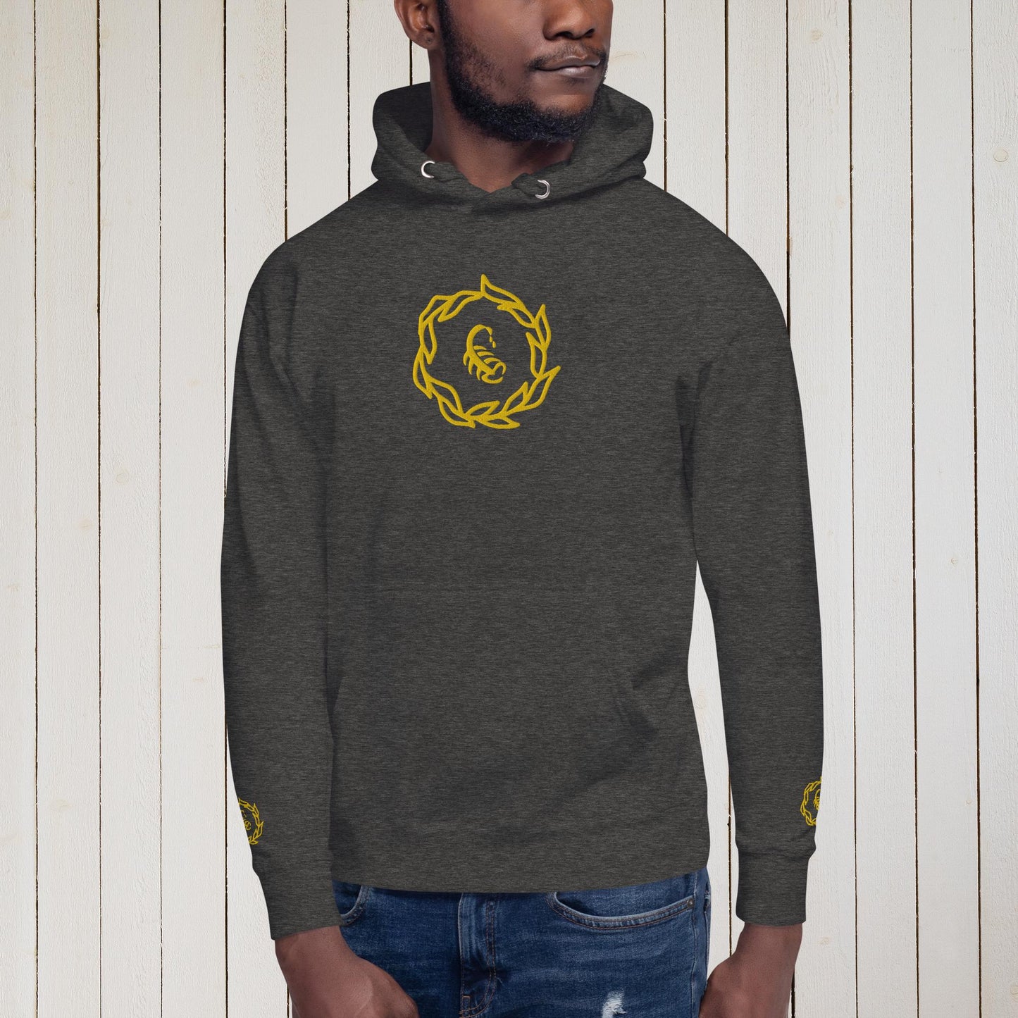 Drippy Gold Embroidered Hoodie