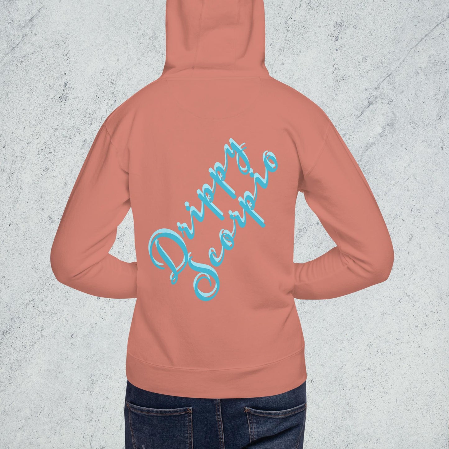 Drippy Blue Embroidered Hoodie