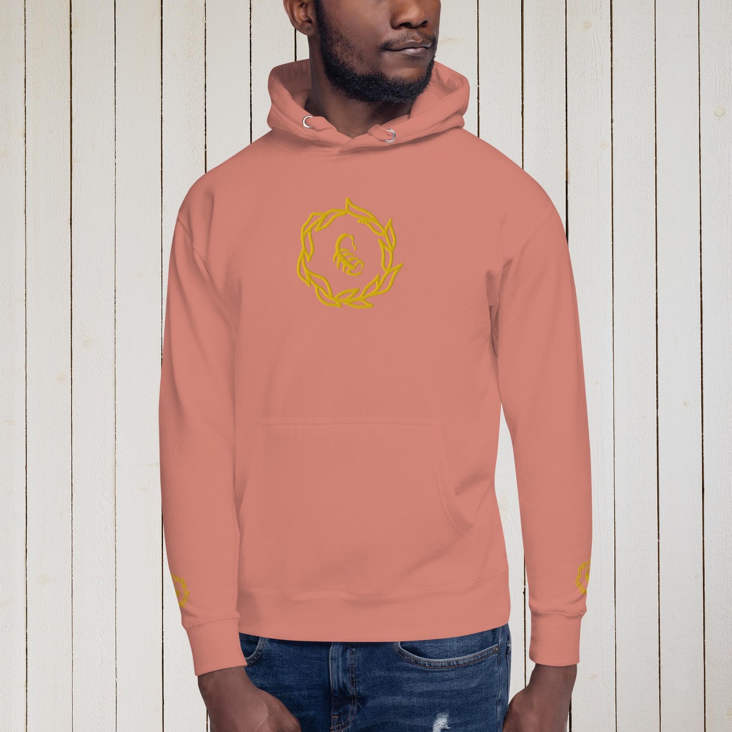 Drippy Gold Embroidered Hoodie
