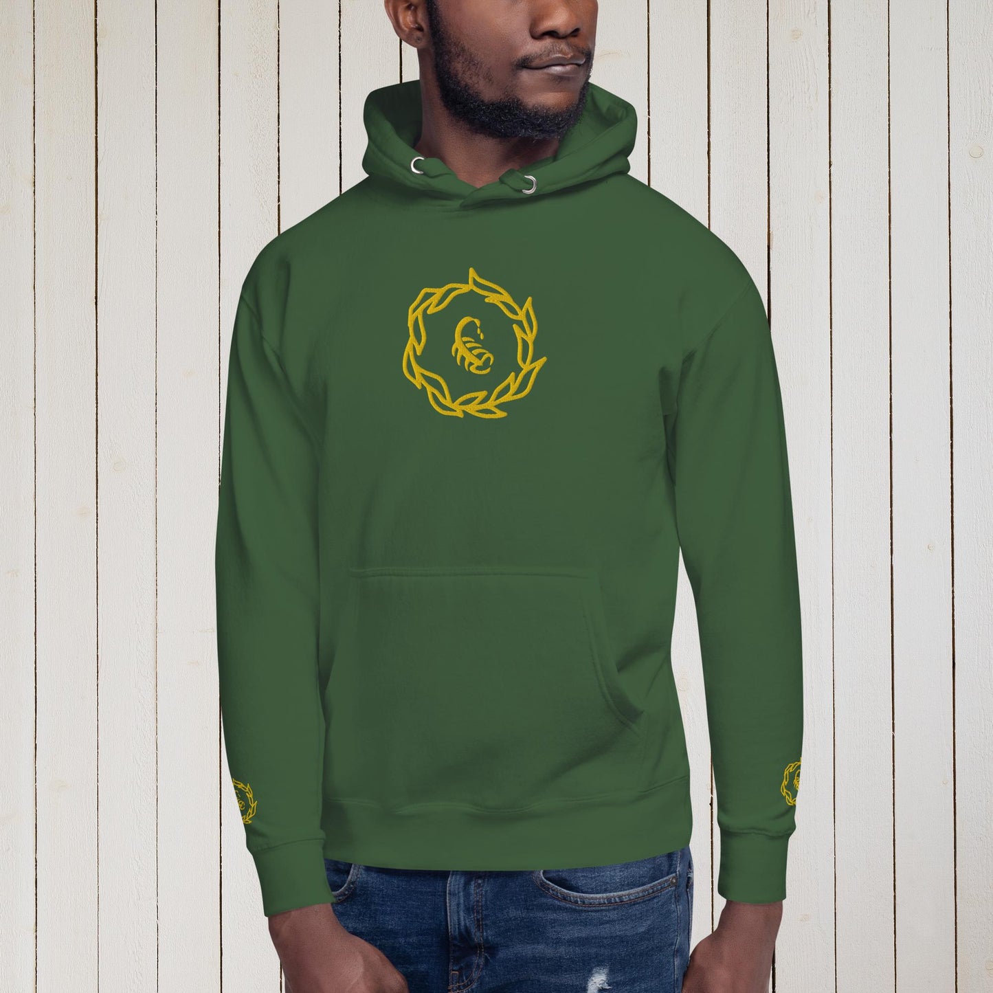 Drippy Gold Embroidered Hoodie