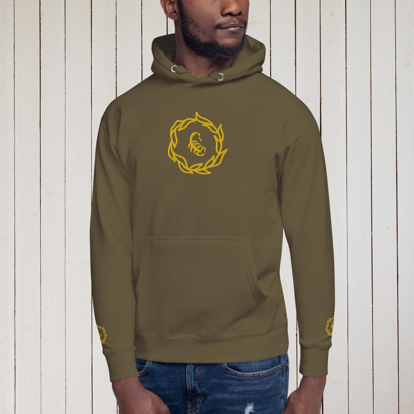 Drippy Gold Embroidered Hoodie