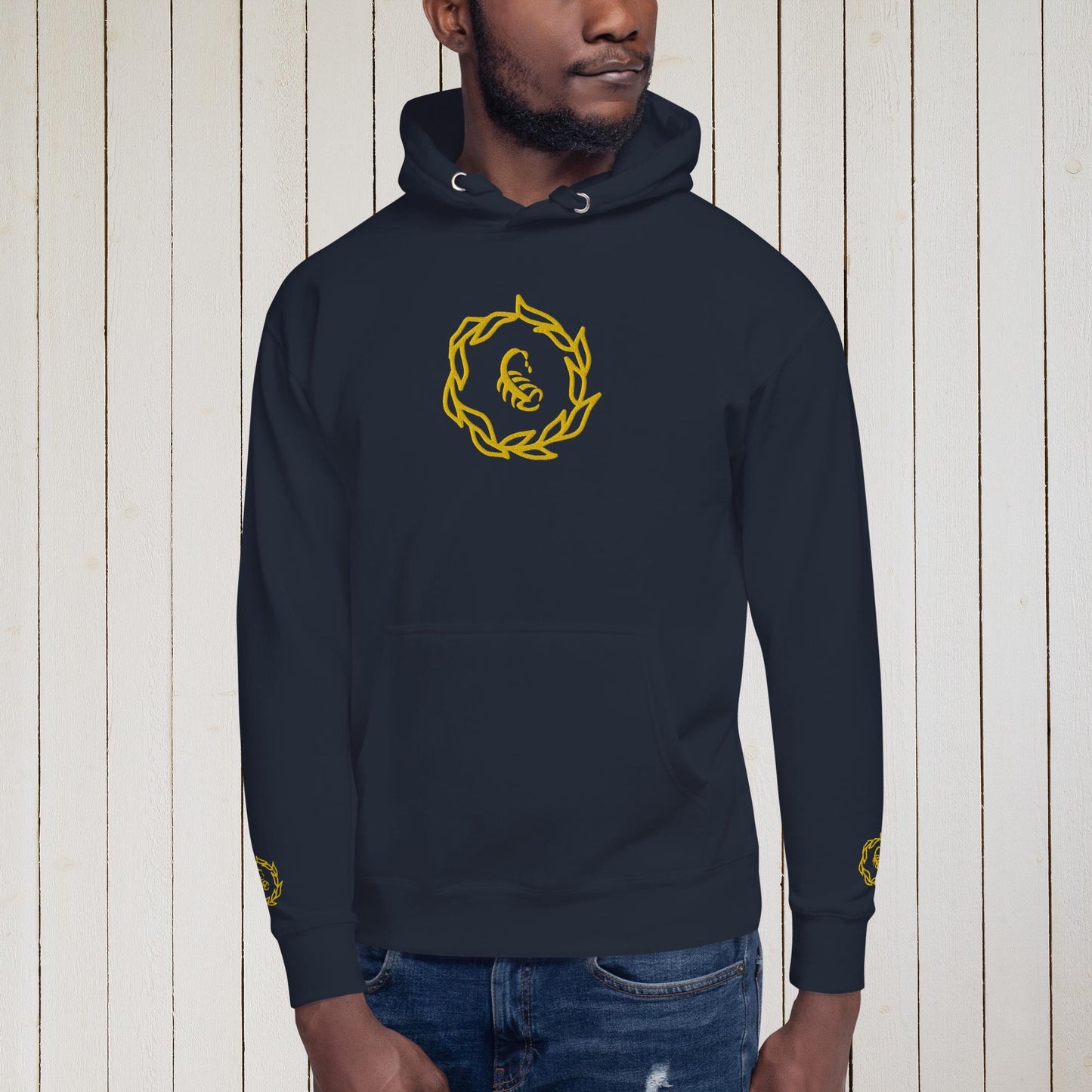 Drippy Gold Embroidered Hoodie