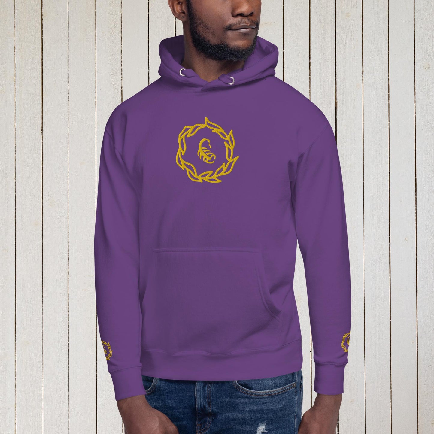 Drippy Gold Embroidered Hoodie