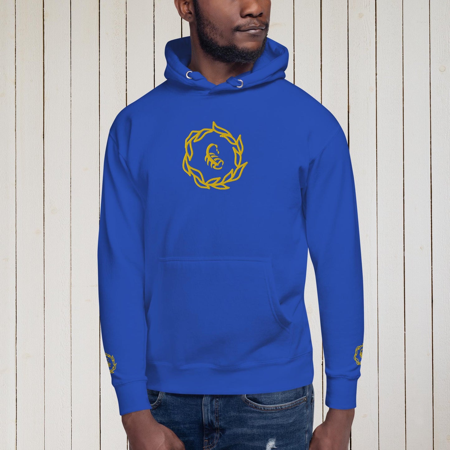 Drippy Gold Embroidered Hoodie