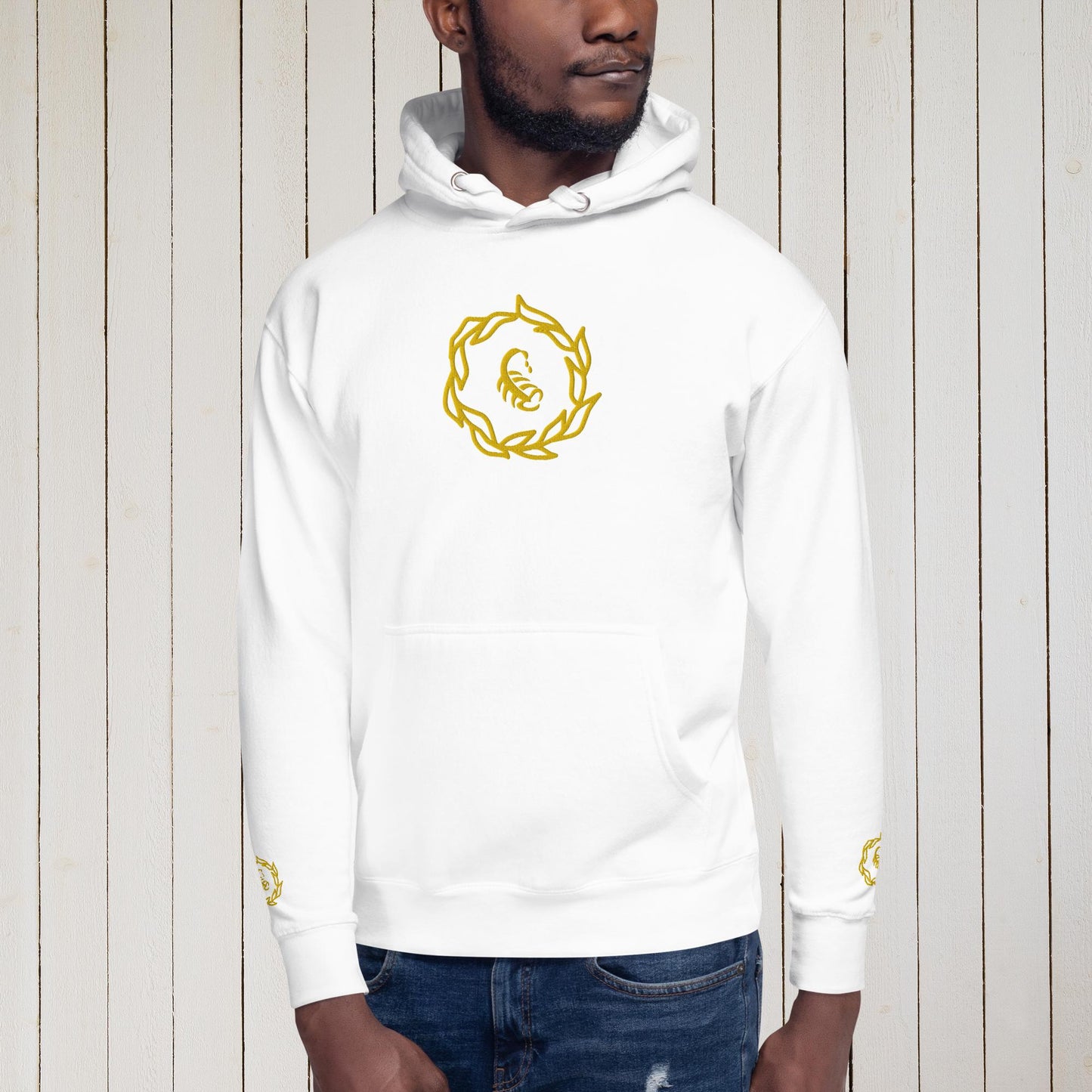Drippy Gold Embroidered Hoodie