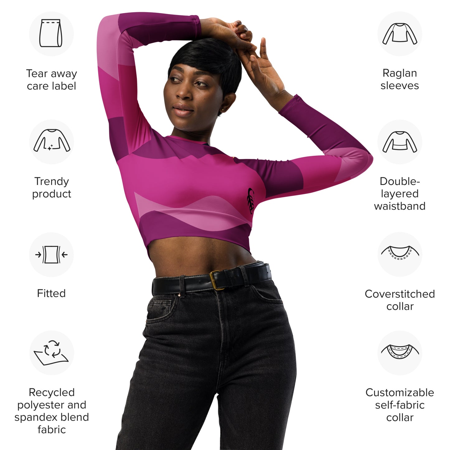 Drippy crop top