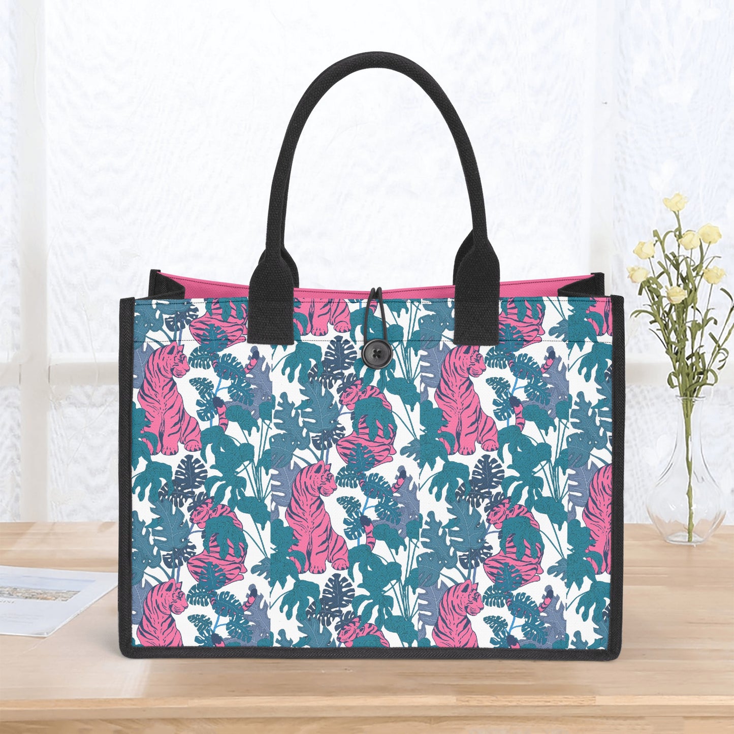 Pink and Wild Beach Ready Tote Bag