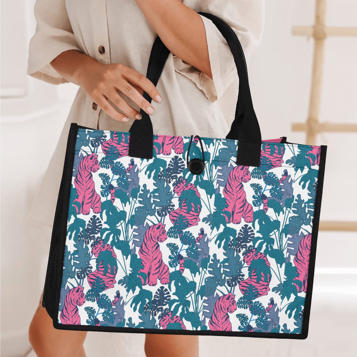 Pink and Wild Beach Ready Tote Bag