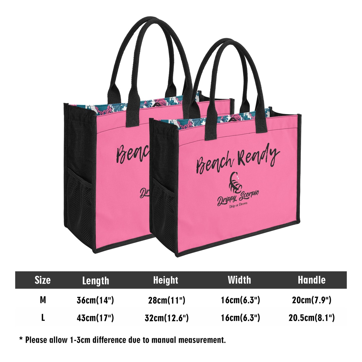 Pink and Wild Beach Ready Tote Bag