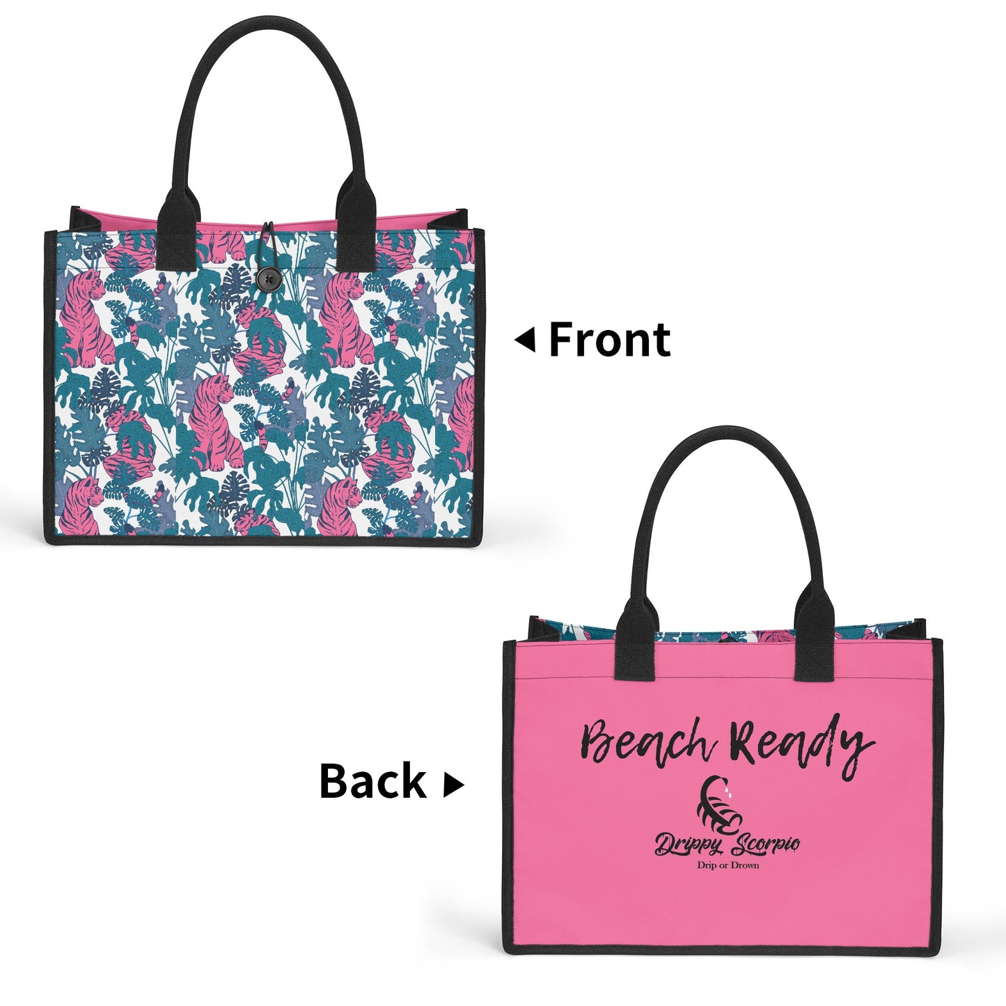 Pink and Wild Beach Ready Tote Bag