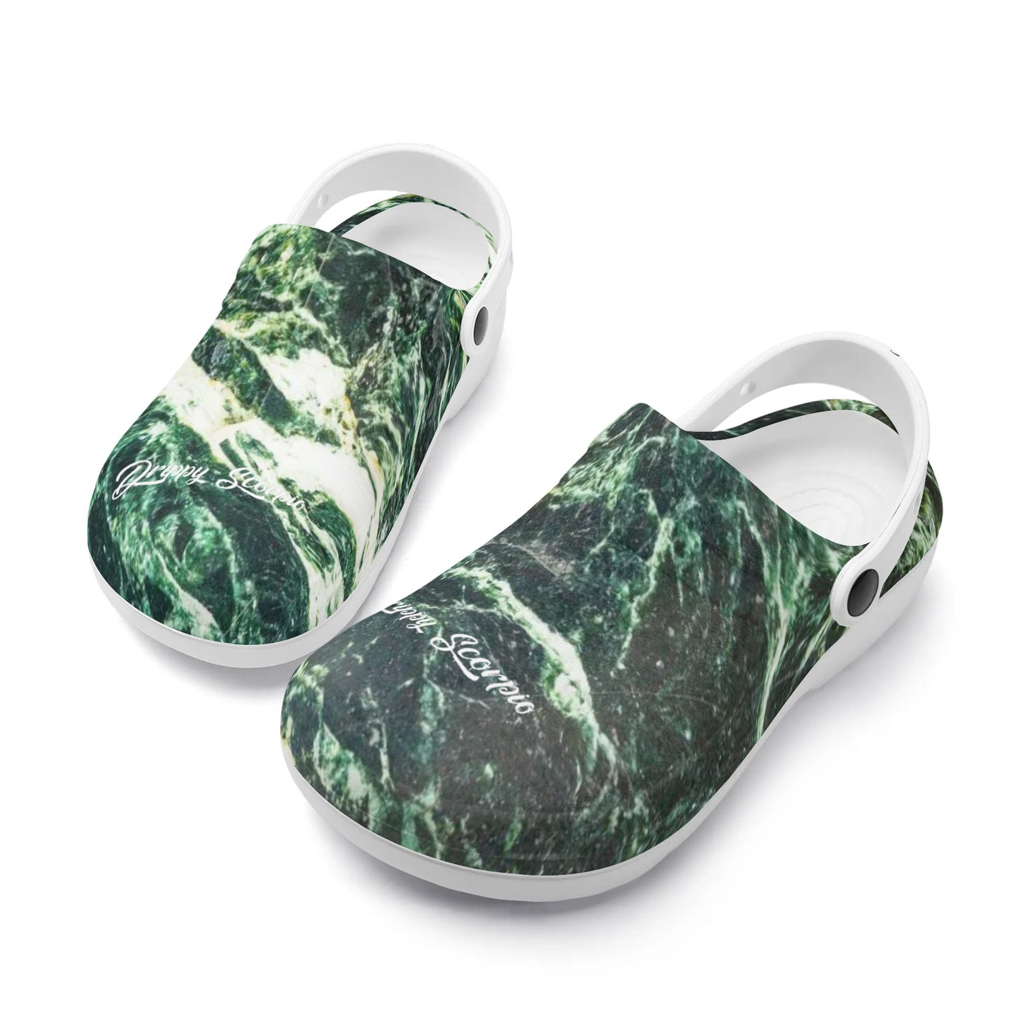 Green Storm Croc Sandals