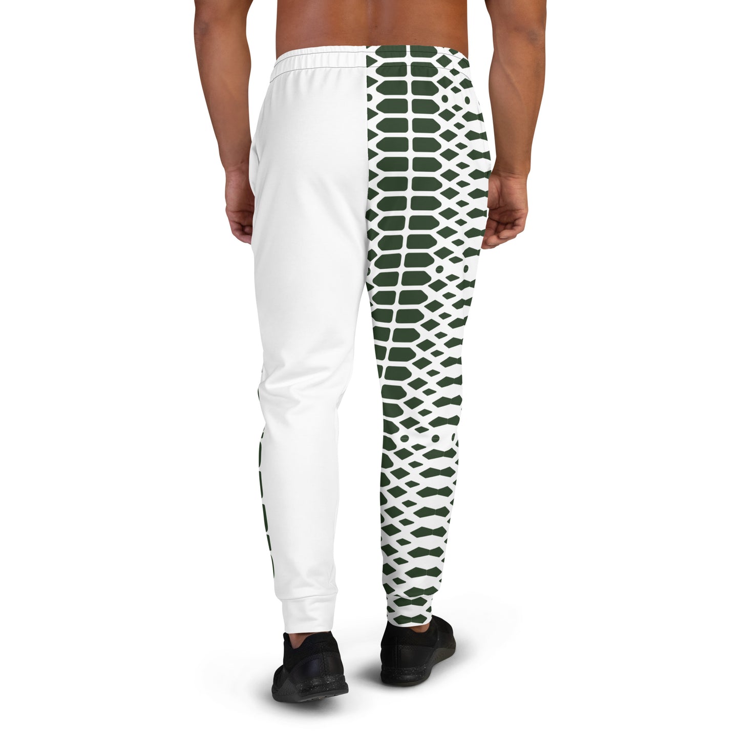 White-Green Rattler Joggers