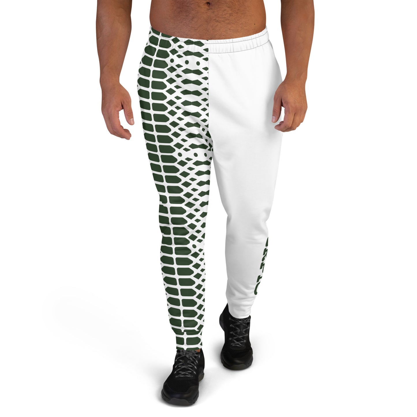 White-Green Rattler Joggers