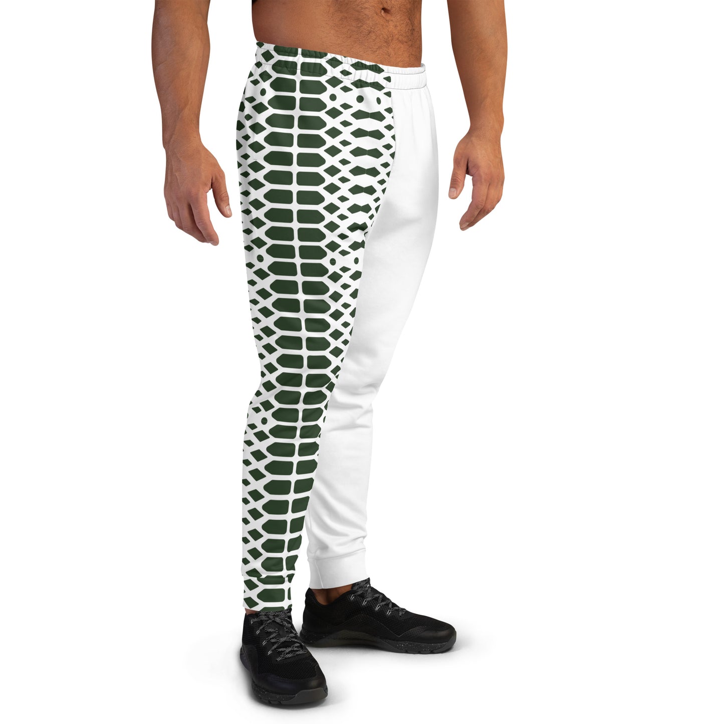 White-Green Rattler Joggers