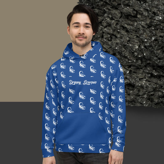 Blue All-Over Scorpion Hoodie