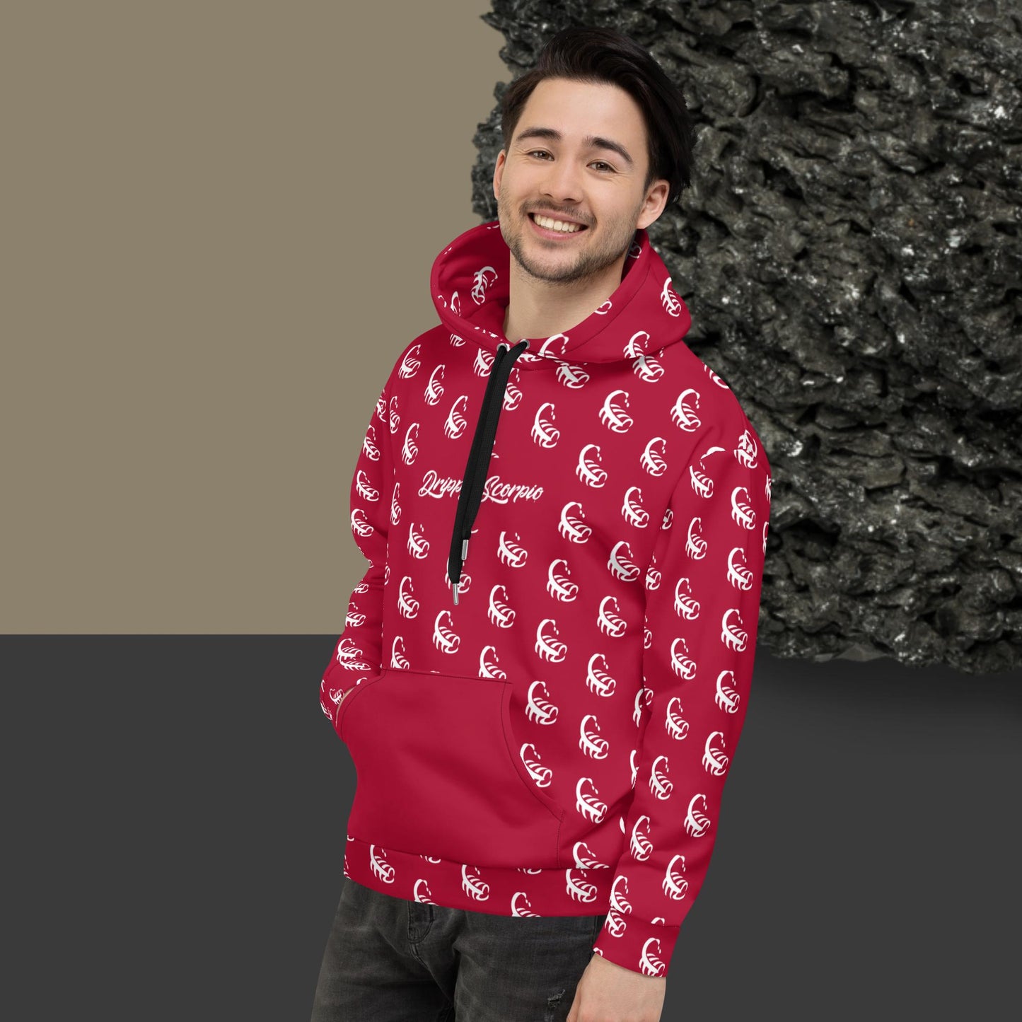 Red All-Over Scorpion Hoodie