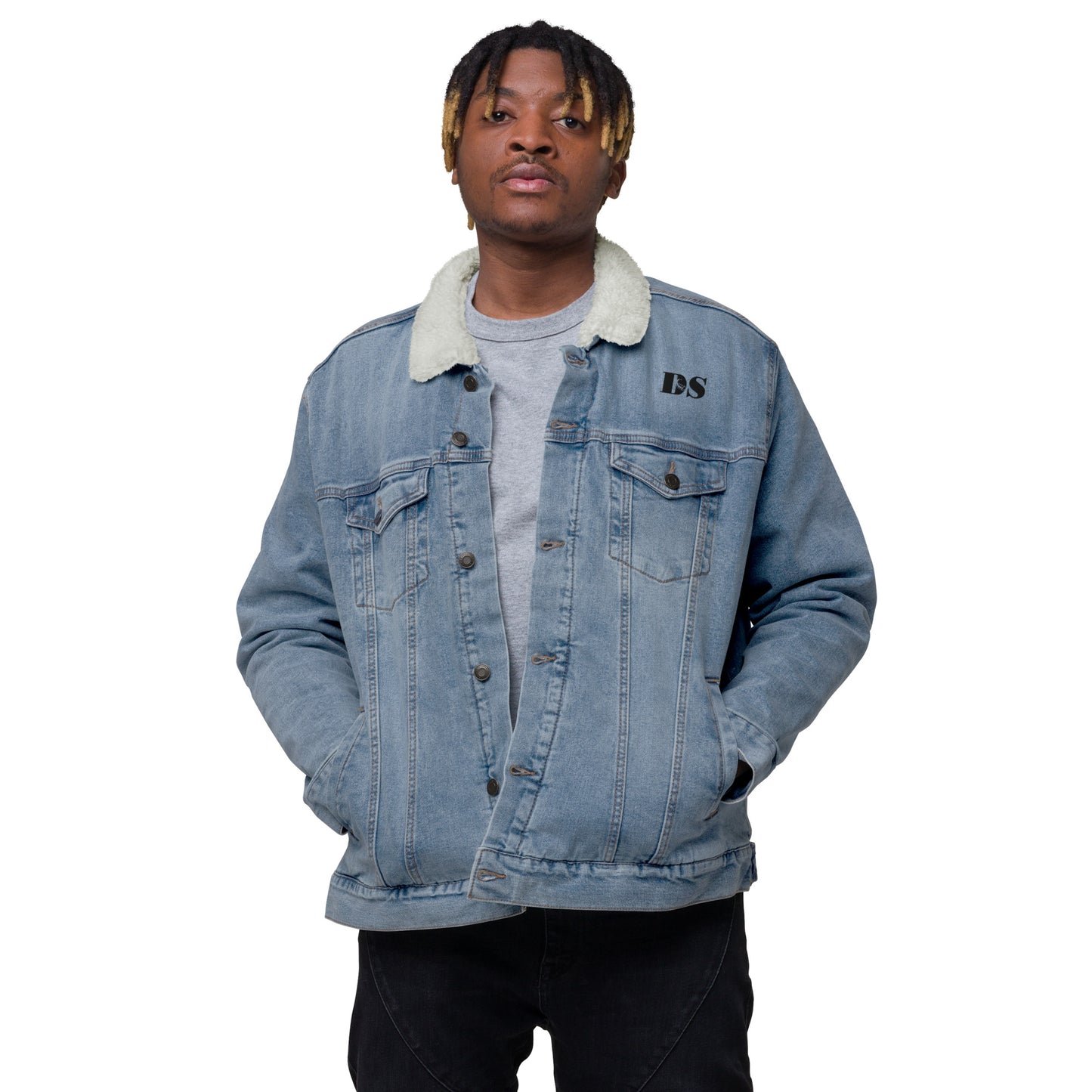 Unisex denim sherpa jacket